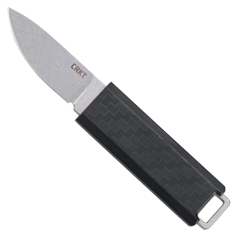 CRKT Scribe Fixed Blade Knife with Sheath: Stainless Steel Plain Edge Blade, Glass-Reinforced Nylon Handle, Pocket Clip, 2425