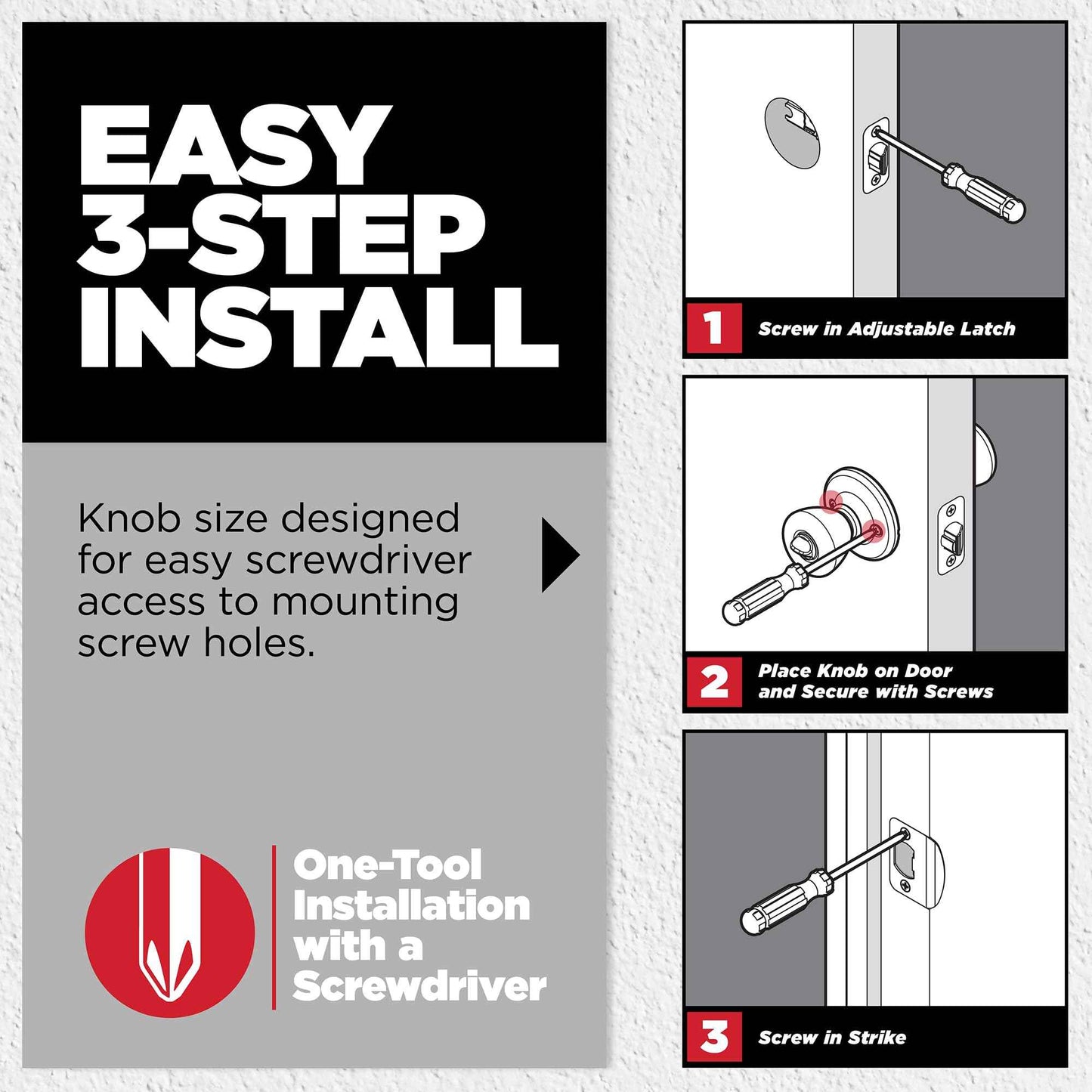 Kwikset Polo Interior Privacy Door Knob with Lock, Door Handle for Bathroom and Bedroom, Matte Black Keyless Turn Lock Doorknob, with Microban Protection