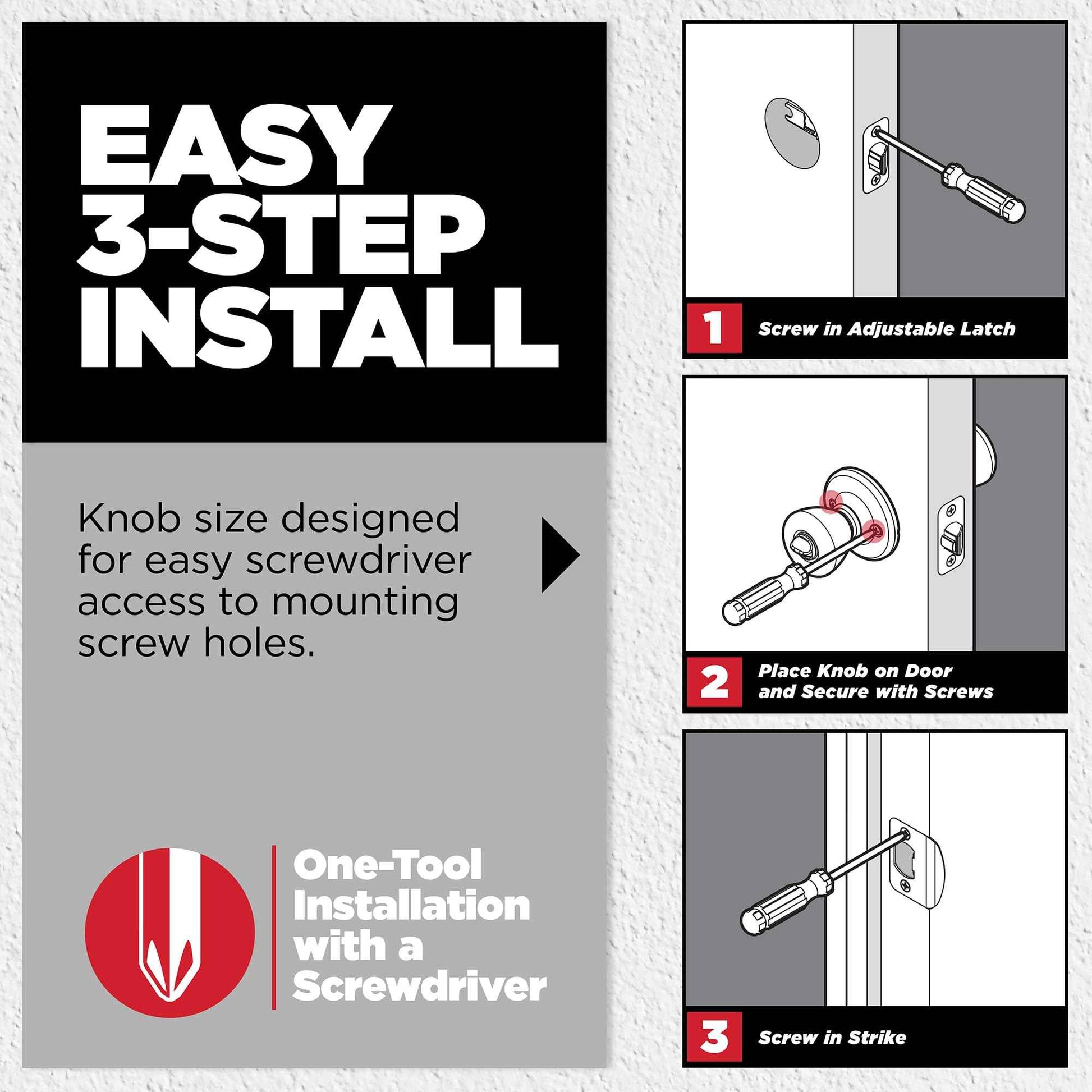 Kwikset Polo Interior Privacy Door Knob with Lock, Door Handle for Bathroom and Bedroom, Matte Black Keyless Turn Lock Doorknob, with Microban Protection