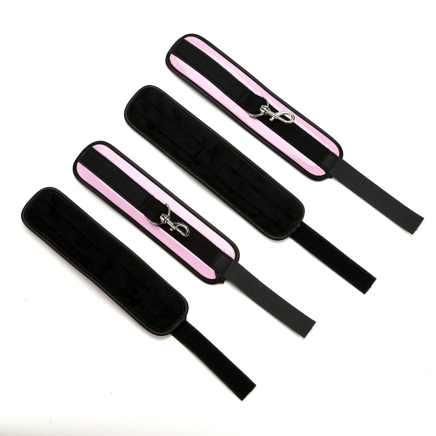 Black Spreader Pilates Exercise bar, Restore Pilates Bar with 4 Adjustable Pink Strap, Exercise Guide, Home Yoga Training Fitness Gear, Stretching Exercise Tools