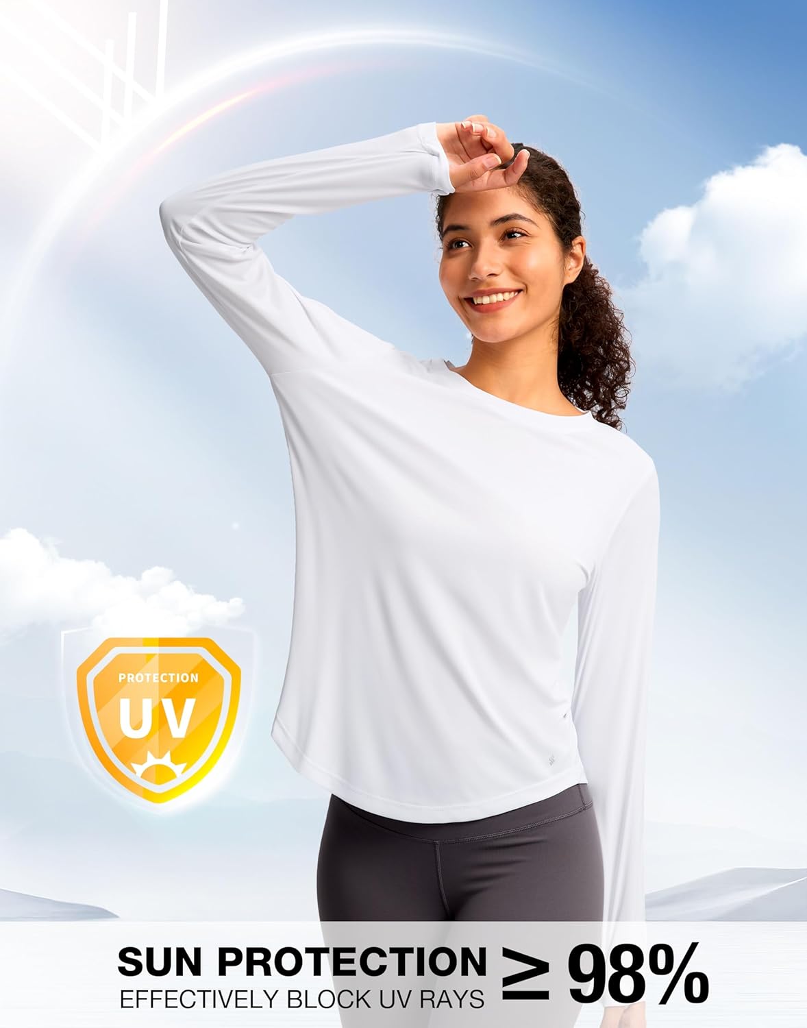 Soothfeel Women's Sun Shirts - UPF 50+ Long Sleeve UV Protection Rash Guard | Lightweight Quick-Dry Hiking Tops