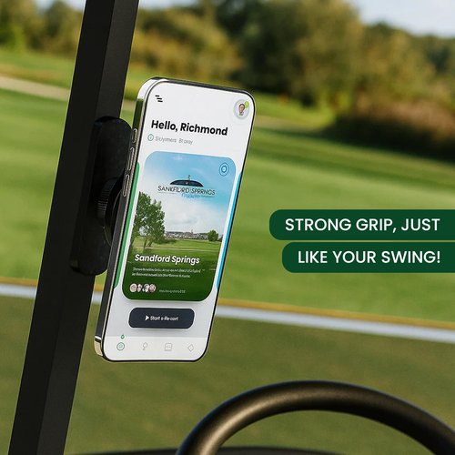 GOLFYN Magnetic Golf Cart Phone Holder - Go-to Golf Cart Phone Holder Mount Gift Set, 6-in-1 Kit and Accessories Bundle for Men and Women, Compatible with iPhone, Android, MagSafe