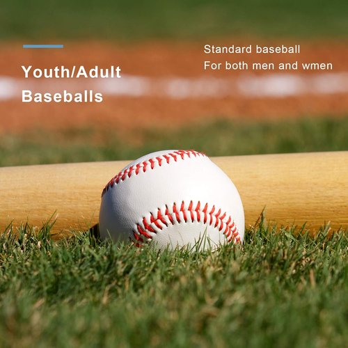 Baseball 12 Ball Pack - Youth & Adult 9-Inch Training Baseballs for Pitching & Autographs