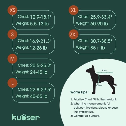 Kuoser Dog Life Jacket - High Flotation Safety Vest for Swimming & Boating | Reflective Orange, Large