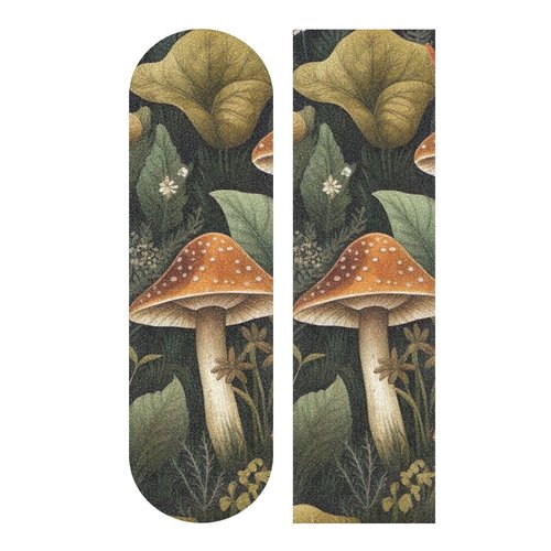 Kigai Mushroom Skateboard Grip Tape Sheet 33.1x9.1inch,Non Slip Sandpaper Scooter Grip Tape Longboard Griptape