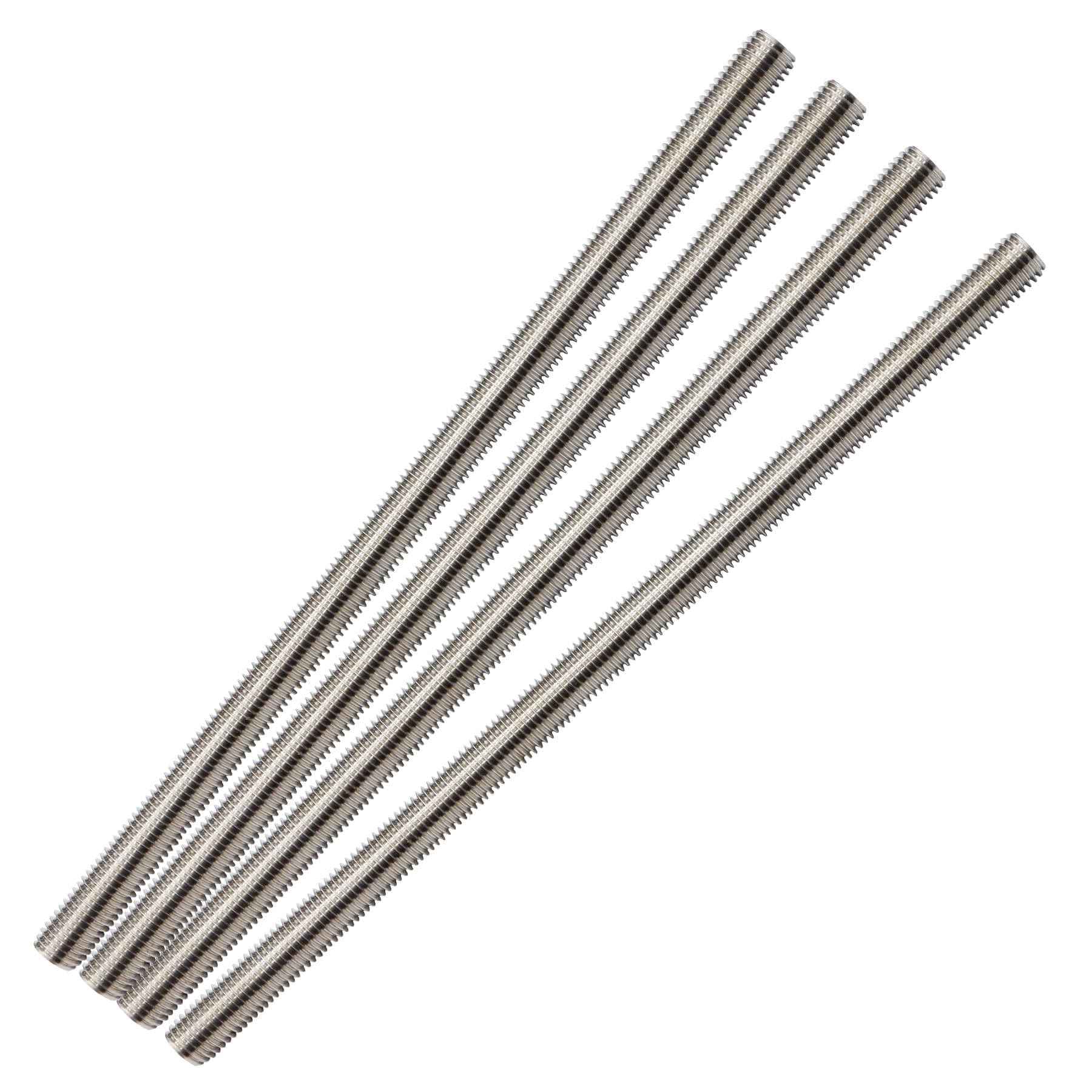 Aiwaiufu 12Inch Stainless Steel Threaded Rods, 1/2"-13 Fully All Threaded Rods (Pack of 4)