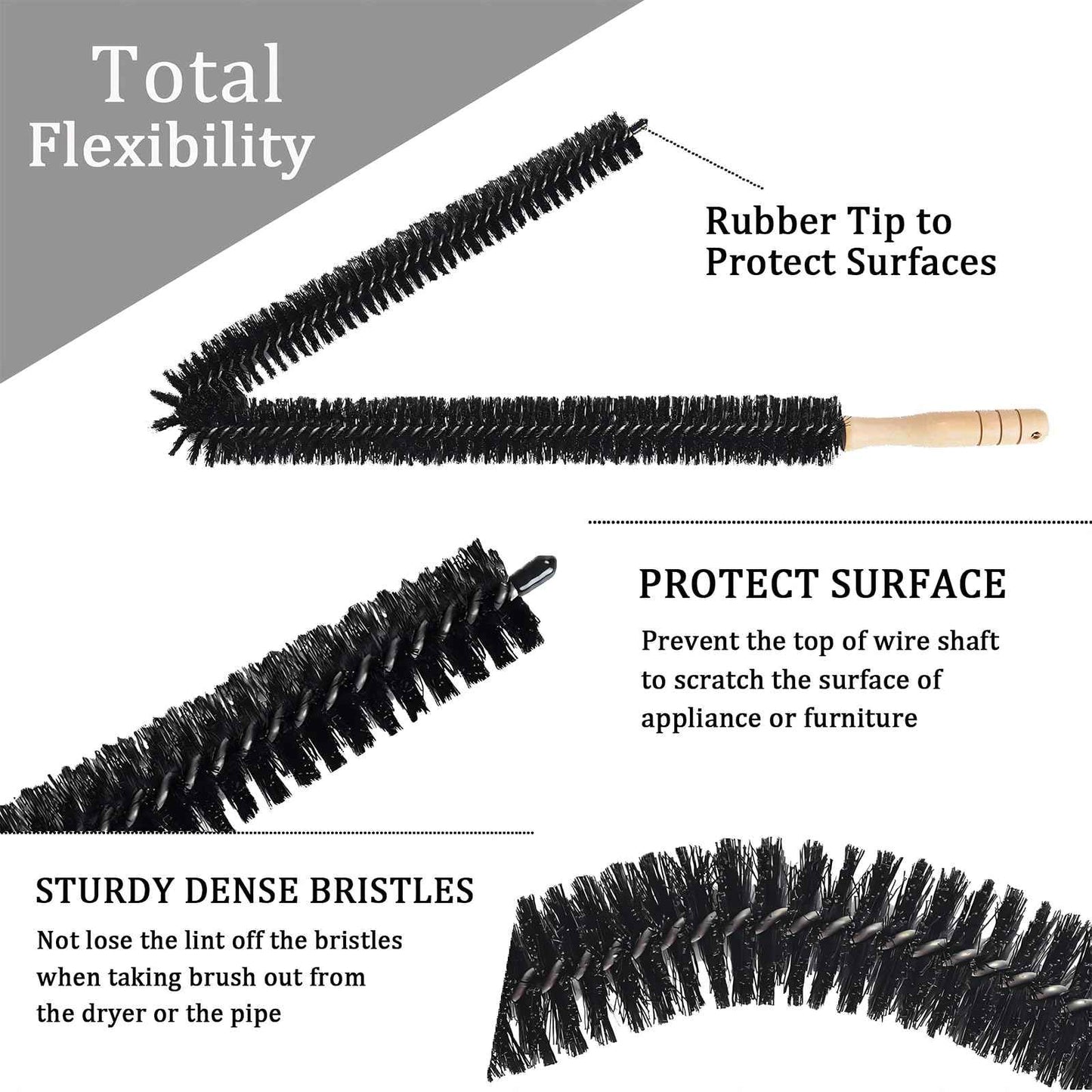 6 Pcs GE Washer Dryer Combo,WH01X35719 Lint Filter replacement with dryer vent brush,2025 New Lint Filter for Ge Washer Dryer Filter Sponge,Hand Washable and Reusable,Models: PFQ97HSPVDS