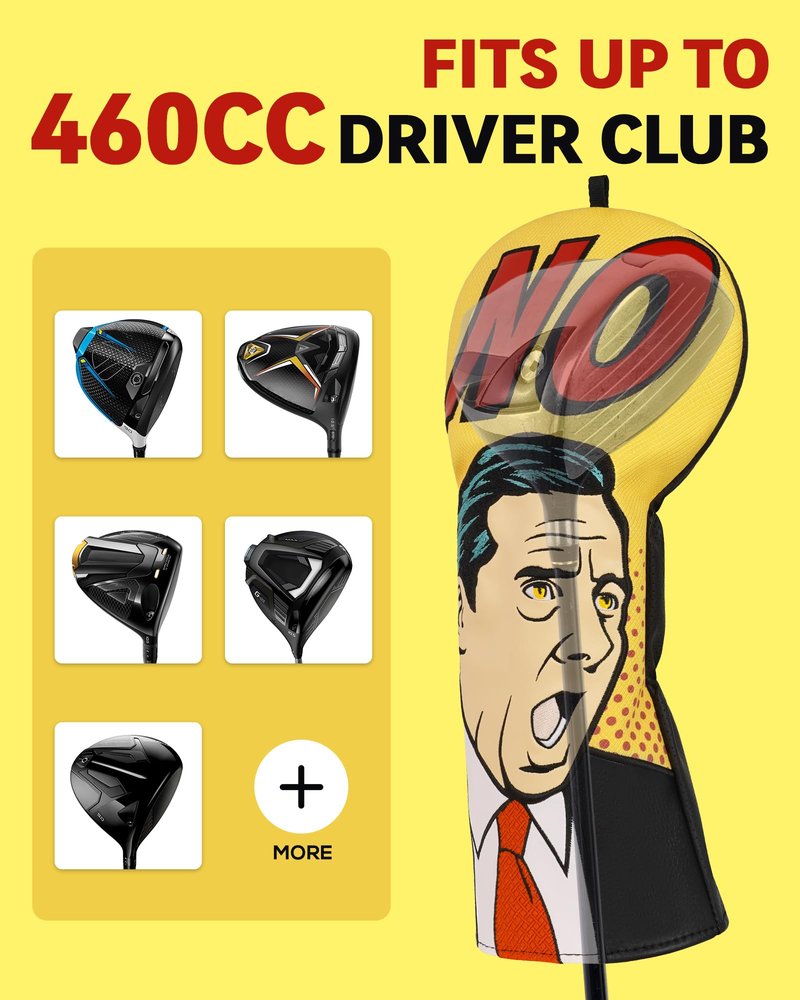 The Office Golf Head Covers, Funny Office Merchandise Driver Head Cover, Pop Art Collection Driver Headcover Gifts for Men, Father, Dad, Boyfriend or Coworkers
