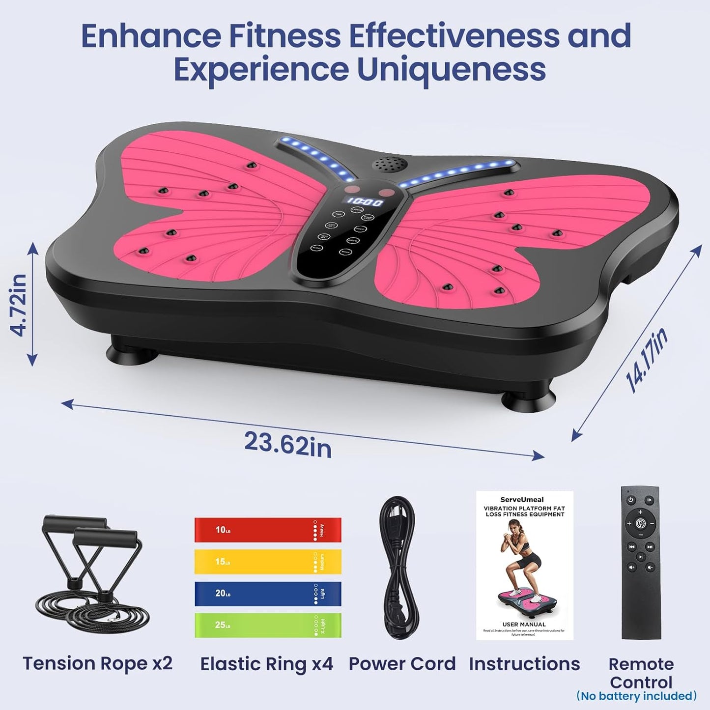 Vibration Plate Exercise Machine - Full-Body Weight Loss & Lymphatic Drainage | 400 Lbs Capacity, 200 Adjustable Speeds