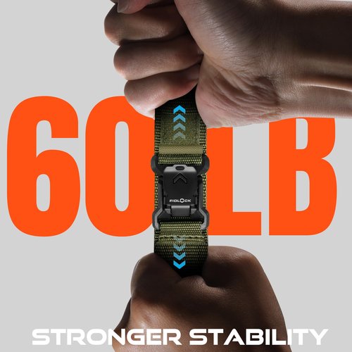 Bandletic Compatible with Garmin Fenix 6X Pro Band - 26mm Quick Fit Rugged Strap with Magnetic Fidlock V-Buckle for Fenix 8 51mm/7X/7X Pro/6X/5X/5X Plus/3 HR/Tactix/Enduro/Instinct 2X/Quatix 3 6X 7X