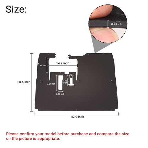 10L0L Golf Cart Floor Liner Mat Full Coverage for Yamaha G29 Drive - Heavy Duty Rubber Replacement Mat for Yamaha G29 - One Pieces Design 0.2 Inches JW1-K8233-30-00