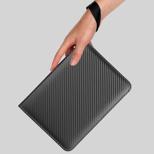 GERMUN Premium Zip Trading Card Binder - 4 Pocket Collector Album for MTG, TCG & Sports Cards (Black)