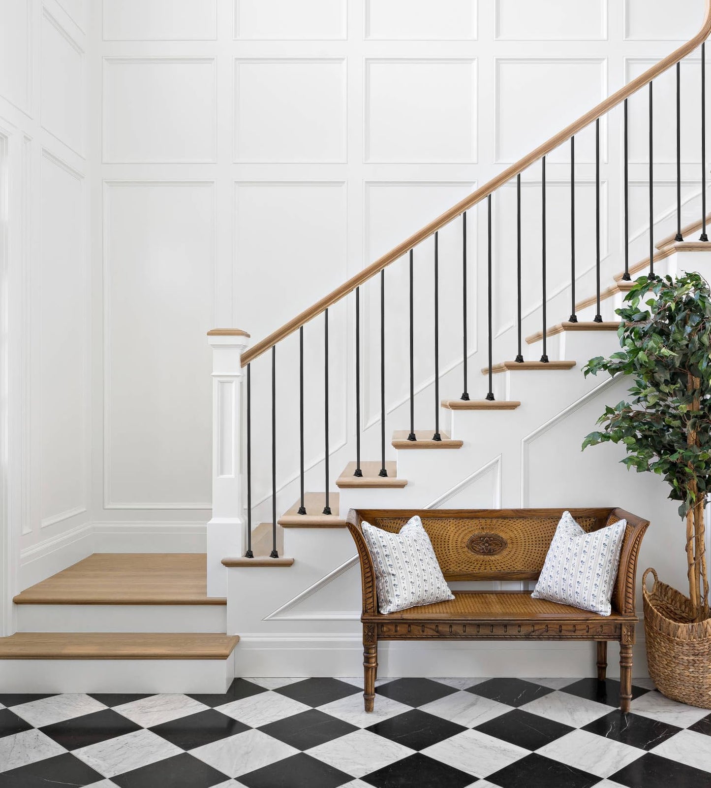 Gleefurny Balusters for Staircase Interior - Stair Railing Indoor Spindles, Iron Balusters Banister, Hollow Square, 1/2inch x 44inch, Plain Iron Balusters and Swivel Shoes (Pack of 10), Satin Black