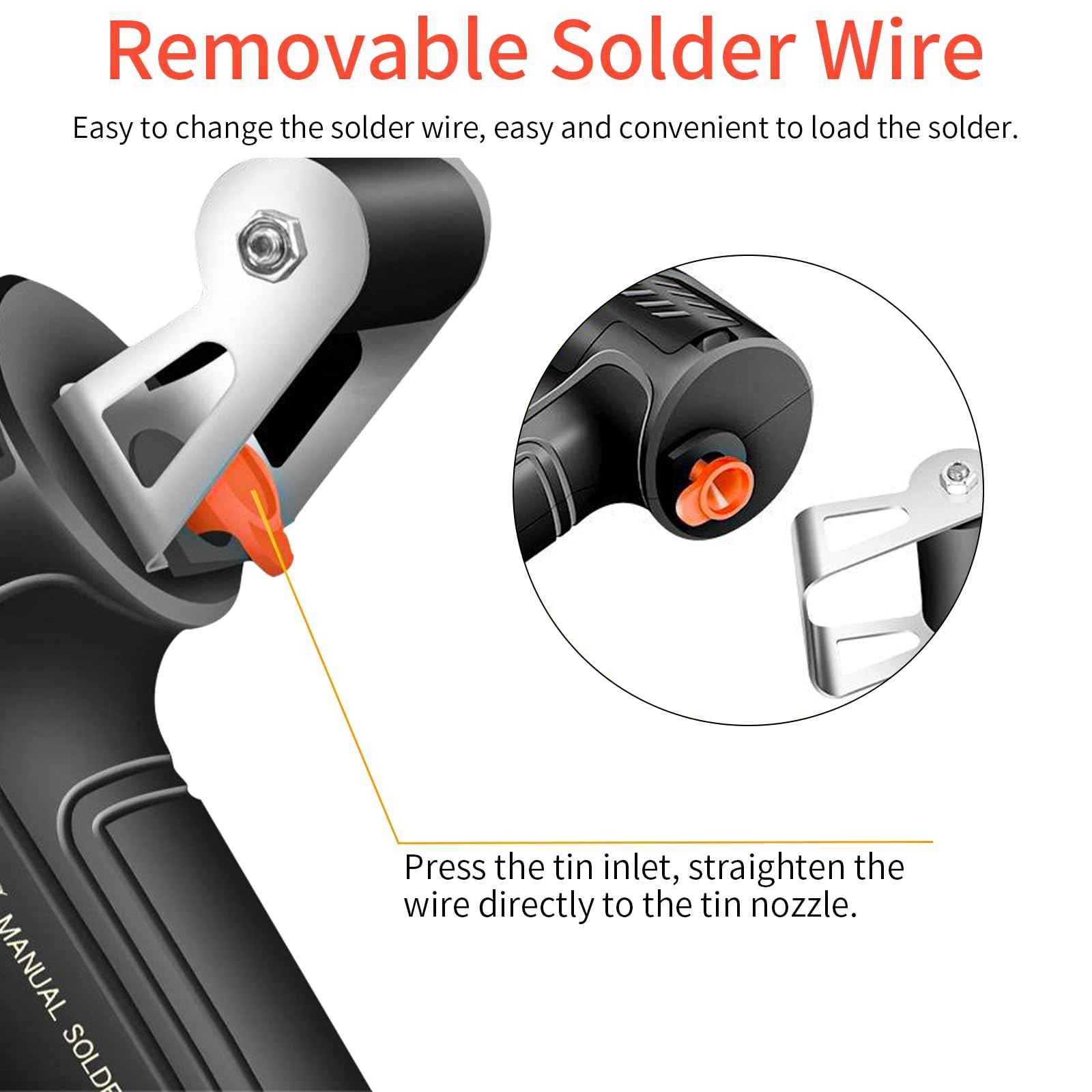 Soldering Iron Kit, 60W Soldering Gun Automatic Hand-held Solder Gun Iron Kit Welding Tool, 110V Automatic Welding Gun, for Electronic Repair, Home appliance repair, DIY