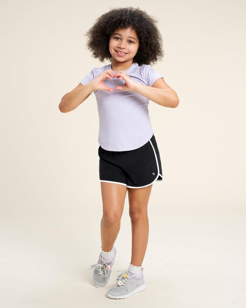 Stelle Girls Athletic Shorts with Pockets Girls Running Shorts Volleyball Soccer Shorts for Kids Elastic Waist Black XL