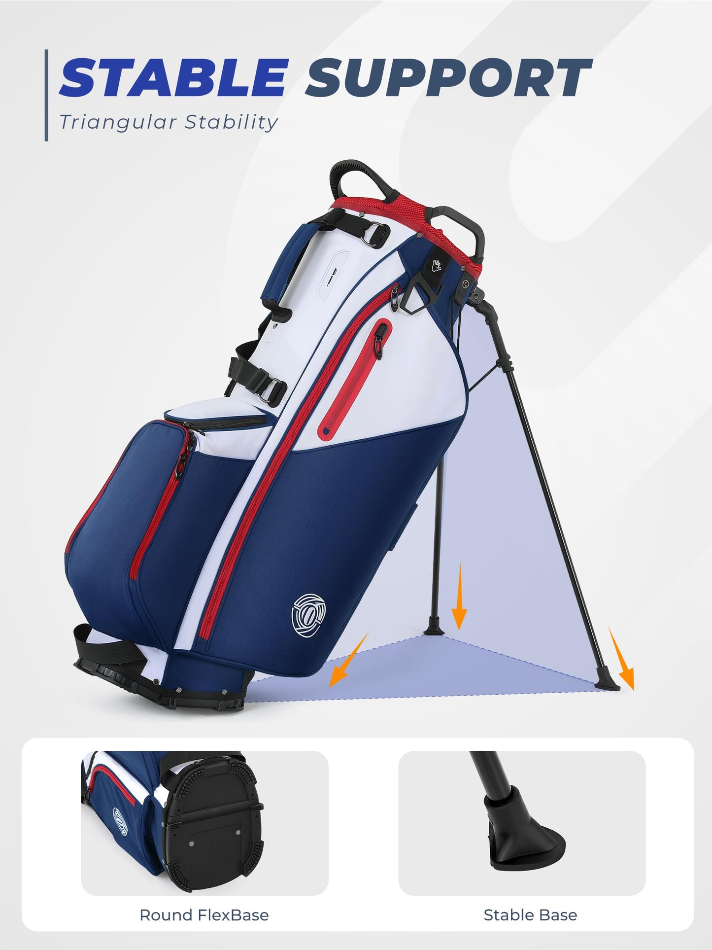 Sturdum 7 Way Golf Stand Bag, Lightweight Golf Bags for Men Women with Full-Length Dividers, Ergonomic Design, Weather-Resistant, Multi Pockets