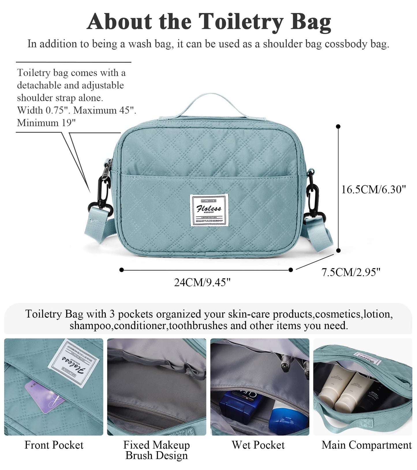 Travel Duffel Bag,Overnight Weekender Bags for Women with Wet Pocket