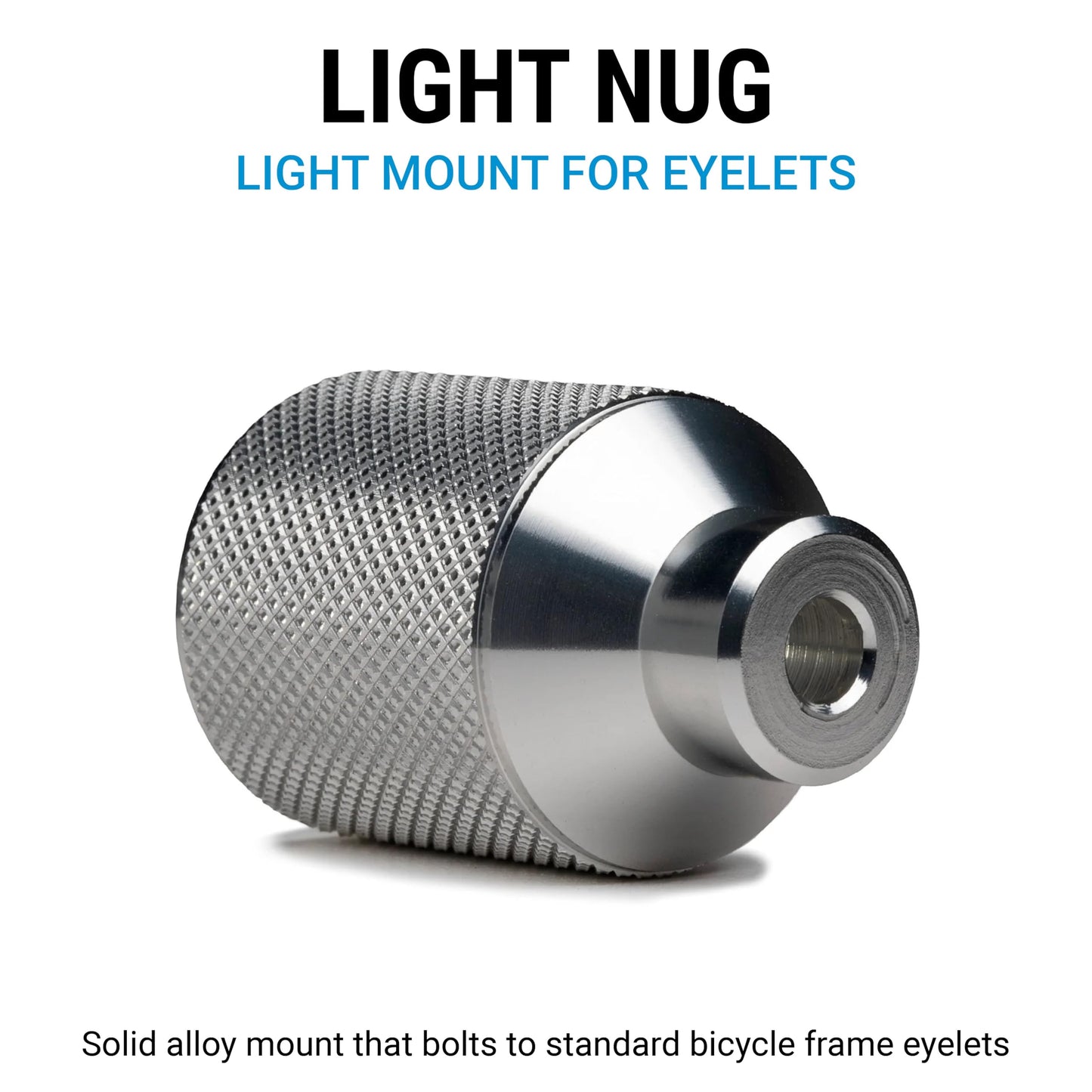 Portland Design Works Eyelet Front Light Mount - Adjustable Bicycle Lights Front and Rear, Headlight Eyelet Mount for Bike, Black