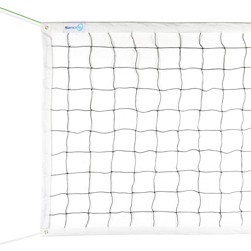 Sanung Volleyball Net with Steel Wire for Indoor and Outdoor Gardens Campus Backyard Swimming Pool Park Beach Portable Game Standard Size (32 FT x 3FT) Poles Not Included