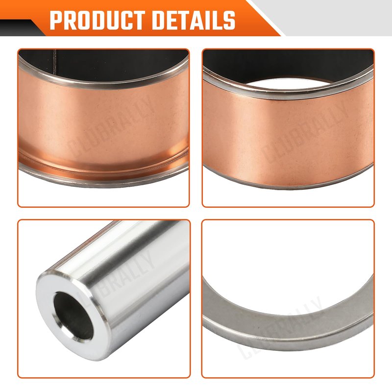 CLUBRALLY EZGO TXT/RXV Golf Cart Bushing Spindle King Pin Tube, Claw Copper Sleeve Kit, OEM# 70648G01,70749G01, 70745G01