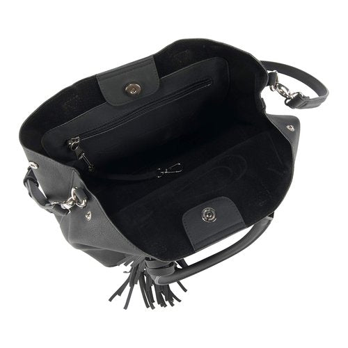 Browning Concealed Carry Purse, Premium Holstered Handbag with Safety Locking Option, Miranda (Black)