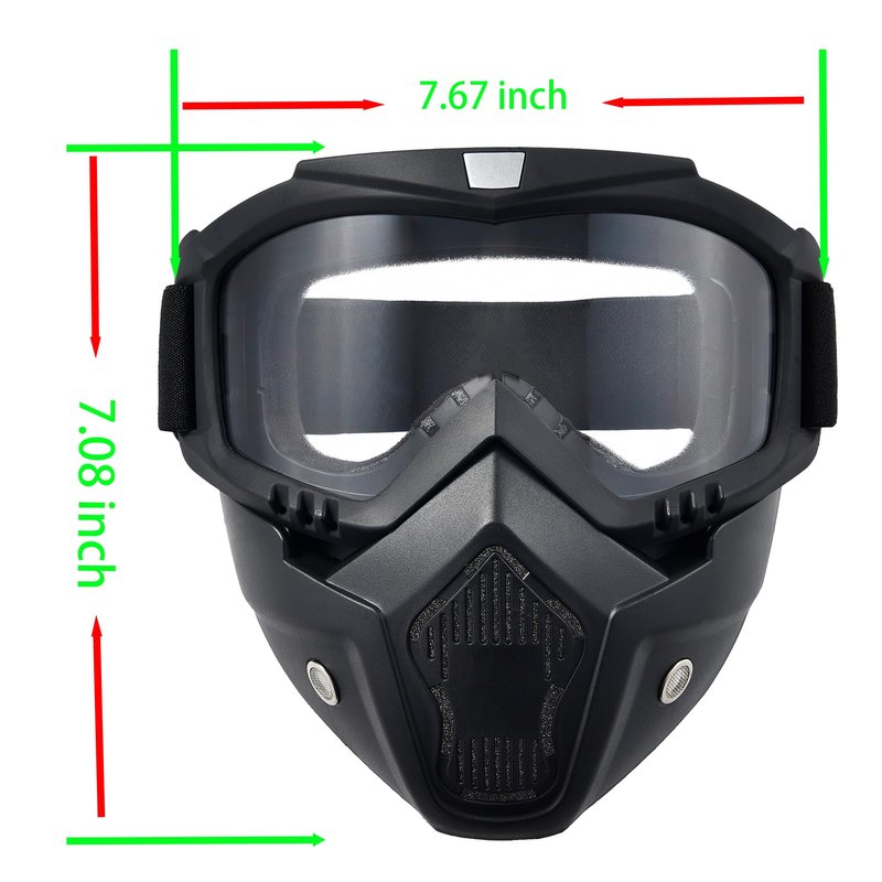 Motorcycle Face Mask Full Face,Dirt Bike Goggles Motocross, ATV, Offroad, Riding Racing Goggles for Men Women,Paintball Mask for Halloween Cosplay Paintball Game Props Party