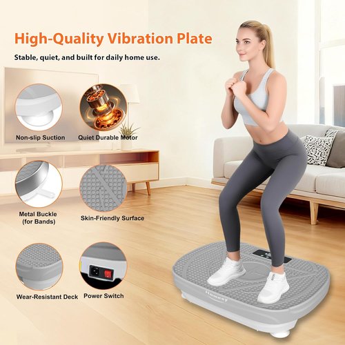 Homesy Vibration Plate Exercise Machine - Full Body Shaking Workout for Lymphatic Drainage & Weight Loss