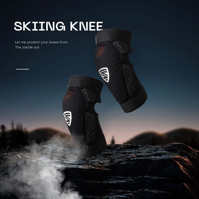 SHINYPRO Knee Guard,MTB Knee Pads,Snowboard Knee Pads,Low Temperature Resistance,Breathable,M Size