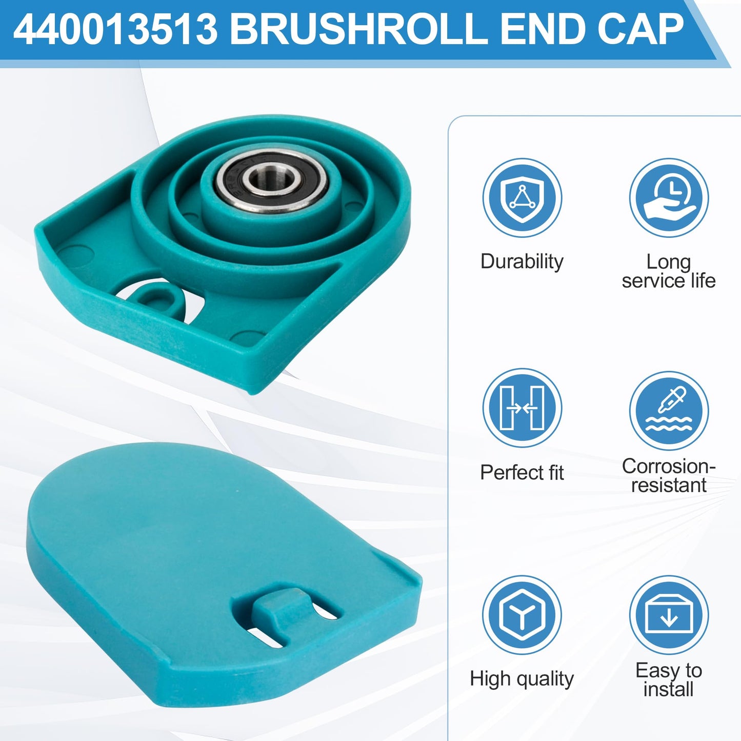 GYPNS 440013513 Brushroll End Cap with Bearing Compatible with Hoover Smartwash Pet Cleaner FH52000 FH53000 Model, Automatic Carpet Cleaner Cap for Dirt Devil & Royal Vacuum Cleaners Brushroll Parts