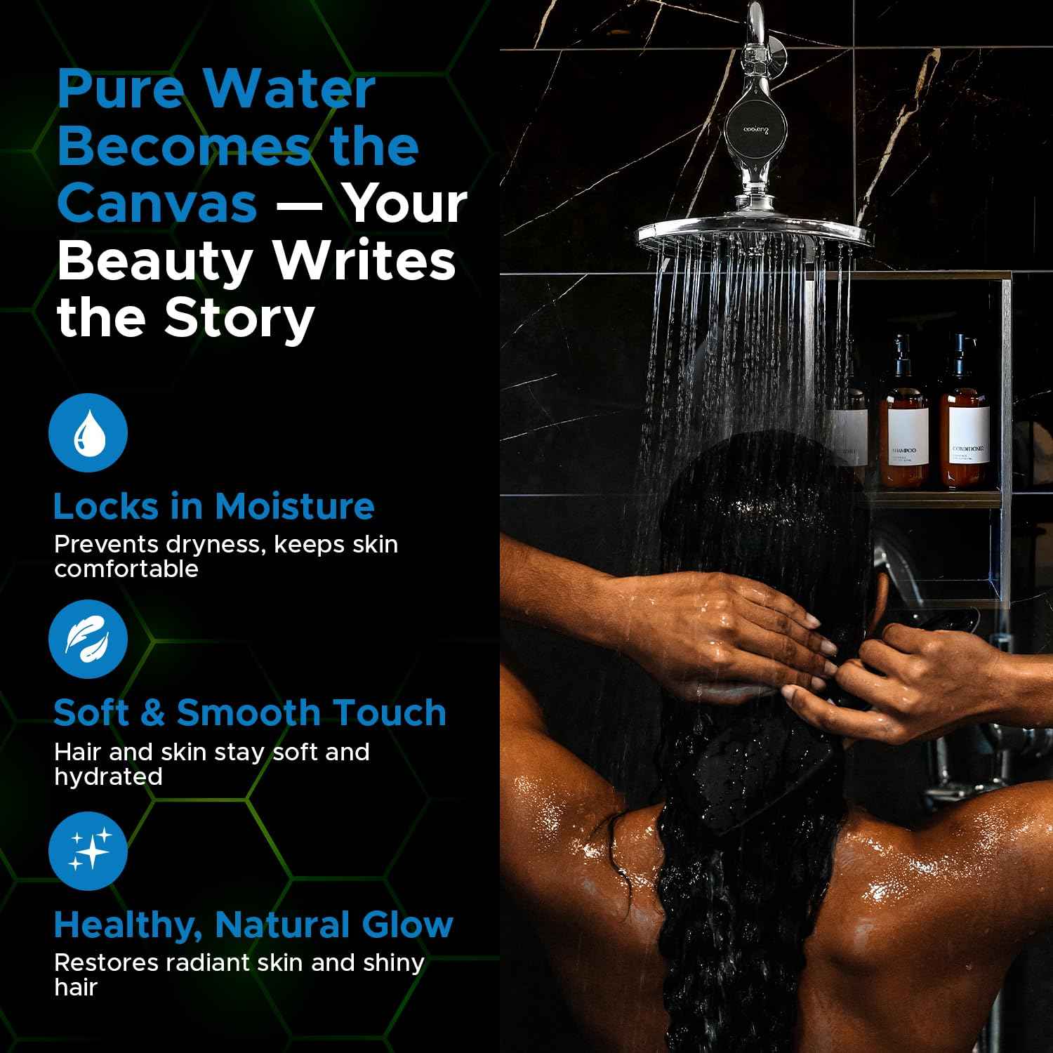 Aquamonster ACF Shower Filter | NSF Certified Chlorine Removal | 21,000 Gallon Long Life | Skin & Hair Moisture Care | Easy Install | Korean Technology | by Coolang