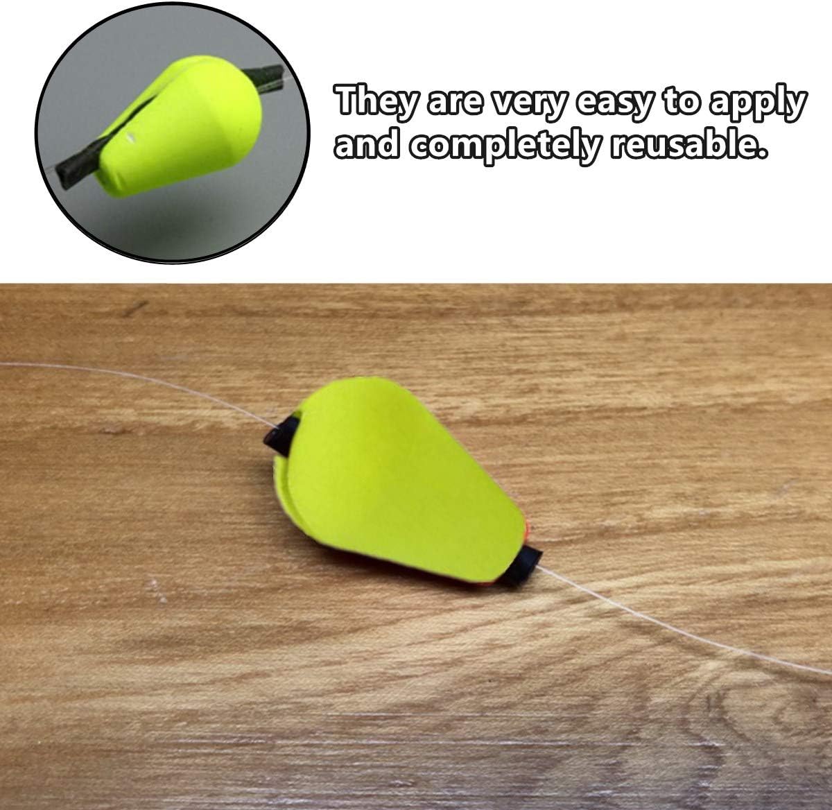 Skiennix Foam Teardrop Strike Indicators - 15-Piece Fishing Bobber Set for Fly Fishing Accessories