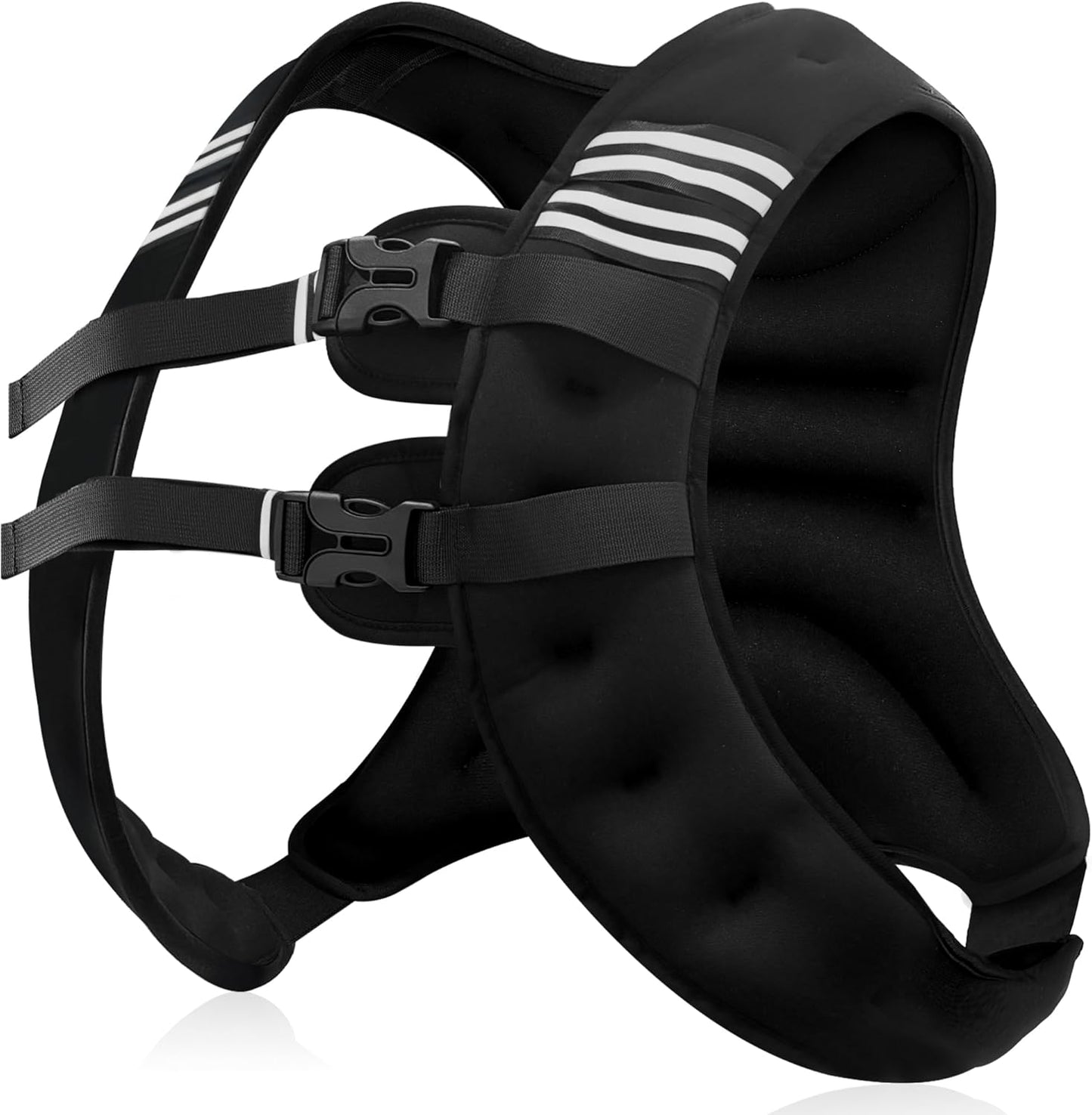 NATURELUX Weighted Vest - Adjustable 5-30lbs for Men & Women | Reflective Stripe for Enhanced Safety