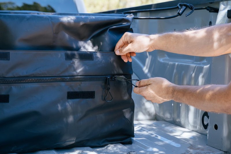 SENYAZON Truck Bed Cargo Bag, Waterproof Pickup Bed Storage, Vehicle Soft-Shell Cargo Carriers, 26 Cubic Feet (51''x40''x22'') Heavy Duty Cargo Bag with 4 Adjustable Bungee Cords