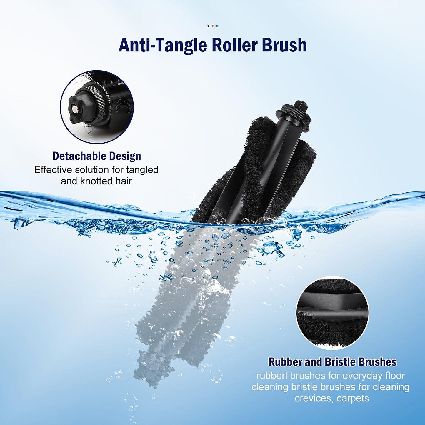 Accessories Kit for eufy L60 / L50 Vacuum Robot, Replacement Parts Include 2 Roller Brushs, 8 HEPA Filters, 8 Side Brushs, 4 screws, 1 Clean Tool and 1 screwdriver