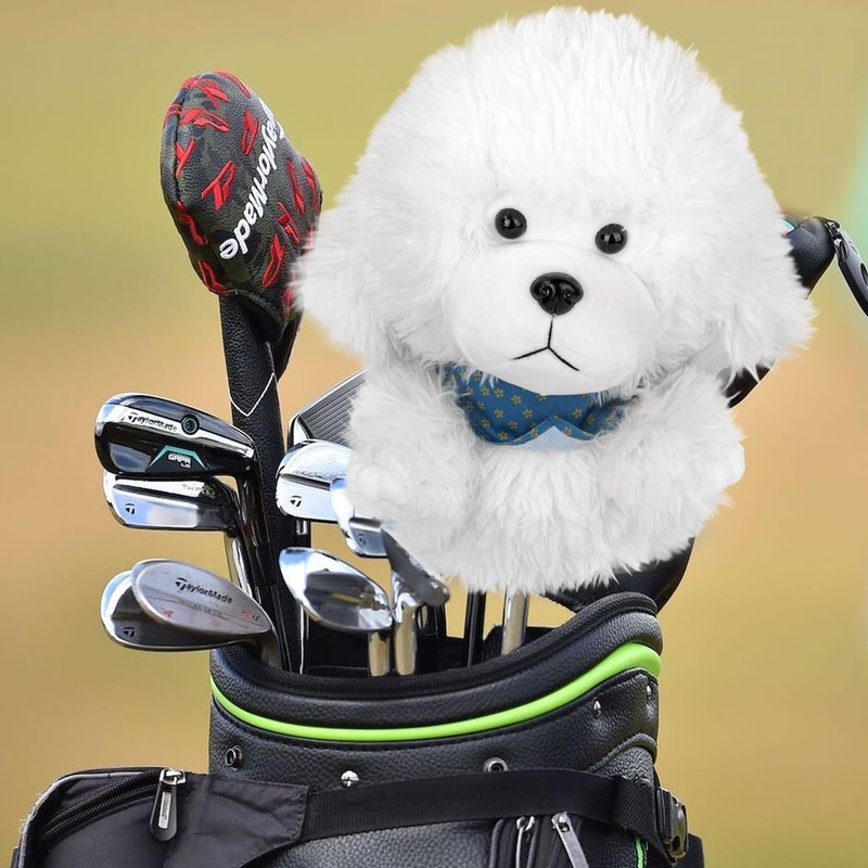 Montela Golf Club Head Cover Golf Club Covers Driver Headcover Funny Animal Golf Head Cover for Driver 460CC Golf Driver Cover Fit Taylormade Titleist D2 D3 917 Callaway Epic Ping (White Teddy)
