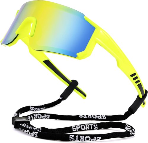 COASION Kids Baseball Sunglasses - Durable Sports Shades for Boys & Girls Age 3-10 with Strap