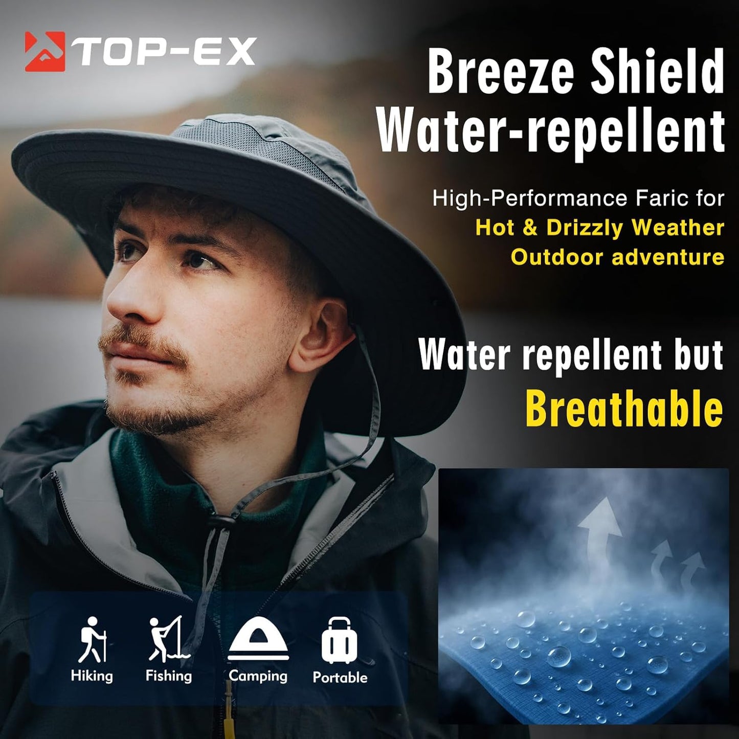 Skiennix Waterproof Golf Bucket Hat - UPF50+ Sun Protection | Oversized XL/XXL for Big Heads