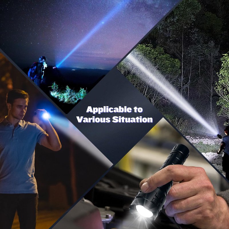 HMFREE Flashlights High Lumens Rechargeable, 1000000 High Lumens Super Bright Handheld LED Flash Light, Powerful Emergency Linternas, Waterproof, Long Lasting, for Hiking Camping Gift