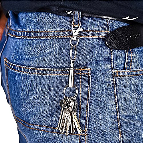 Detachable Quick Release Keychain Valet Key Holder - Stainless Steel