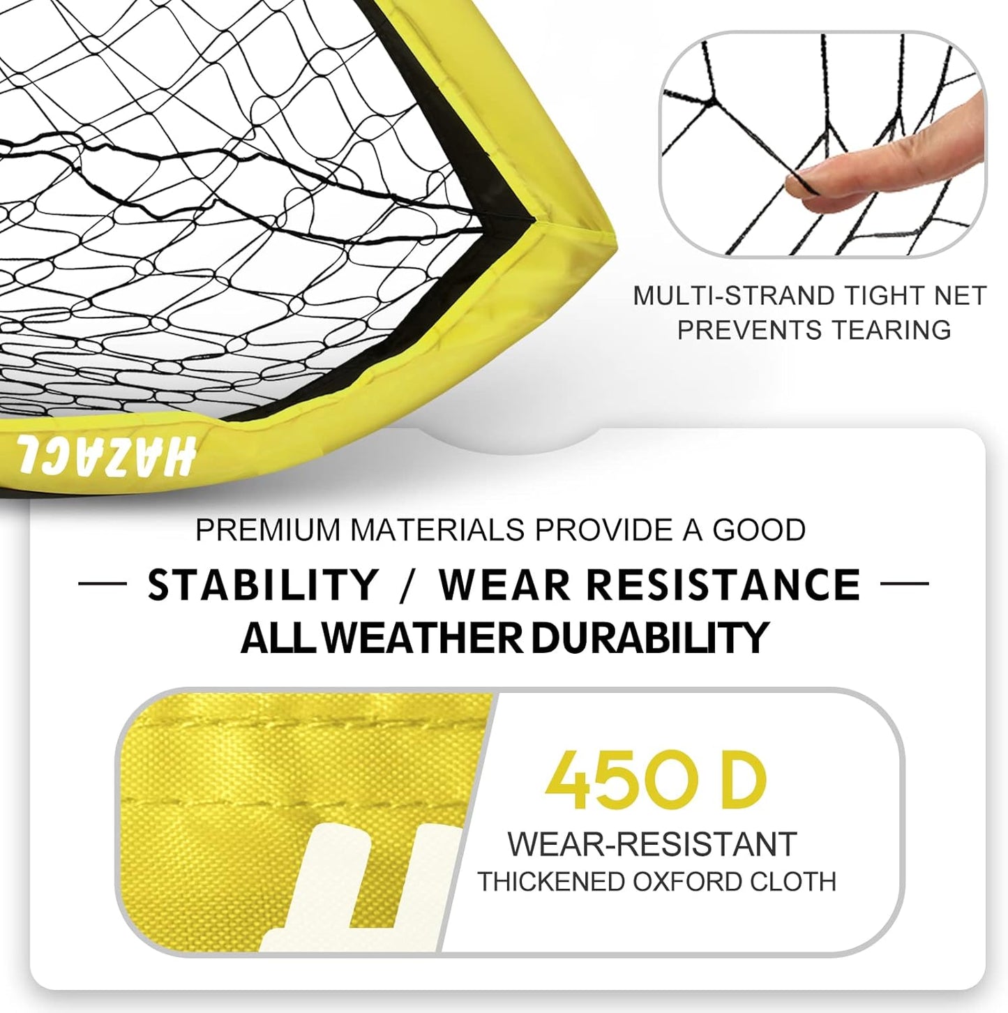 Skiennix Kid Soccer Goals - Portable Pop-Up Soccer Nets for Indoor/Outdoor Use - Large with Carry Bag