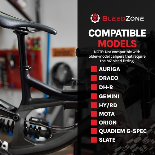 BleedZone Tektro Hydraulic Brake Bleeding Kit with 120ml Mineral Oil, 5.5mm Olive Insert, Tektro Funnel Adapter, Mountain Bike Brake Bleed Kit for Hydraulic Brakes, Bleeding Tool Set for TRP Brakes