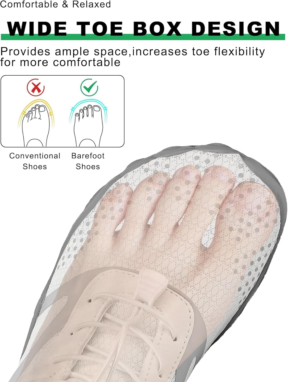 Todaysunny Barefoot Shoes - Minimalist Cross Training Sneakers for Men & Women | Wide Toe Box, Zero Drop