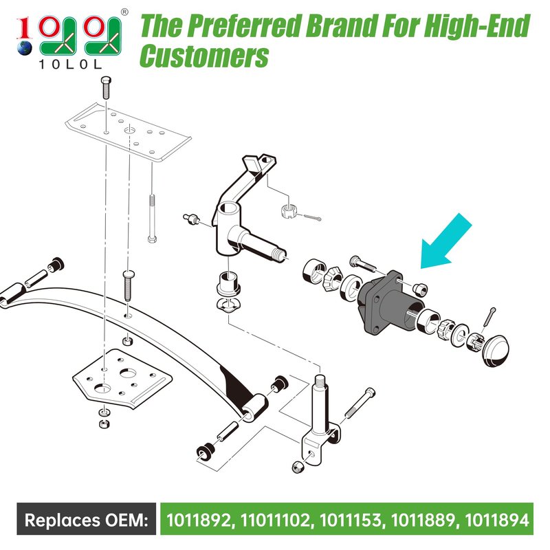 10L0L Golf Cart Front Wheel Hub Assembly for Club Car DS G&E 1974-2003, 2 Pack with Bearing Seals Kit, Replace OEM 1011892, 11011102, 1011153, 1011889, 1011894