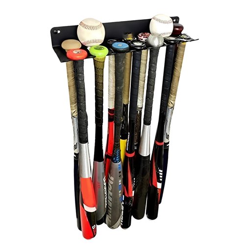 2-Pack Heavy-Duty Gym Wall Storage Rack – Multi-Purpose Fitness Equipment Organizer for Resistance Bands, Barbells, Baseball Bats, and Jump Ropes – Wall-Mounted Storage, Home Gym and Garage Organizer