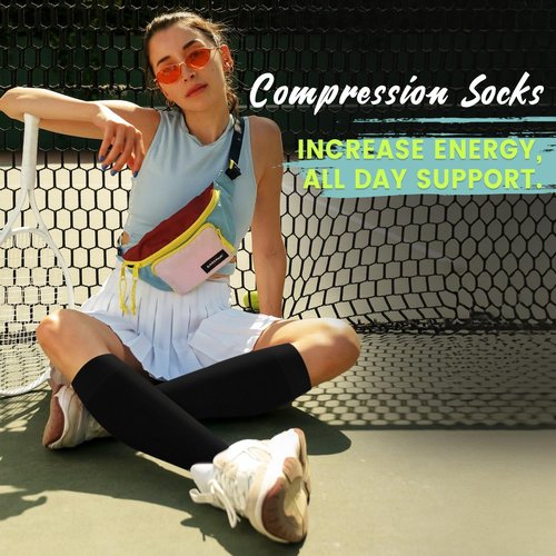 Copper Compression Socks | 15-20 mmHg Circulation Support for Men & Women – 8 Pairs for Travel & Sports