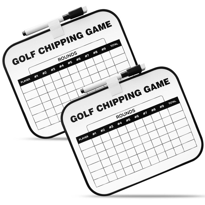 VEASAERS Golf Scorecard Board Erasable with 1 Free Pen, Plastic Write on Whiteboard Dry Erase Score Card Holder Accessories Gift for Men Women Golfer (2 Pack Whiteboard)