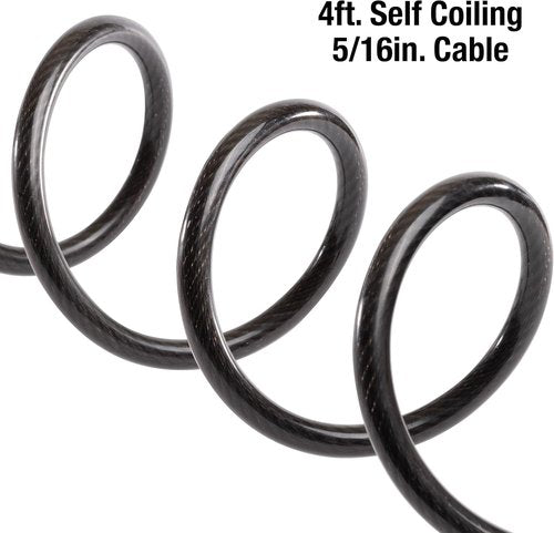 Master Lock Bike Lock Cable - Secure Combination Lock | Durable Black, 6 Feet Long