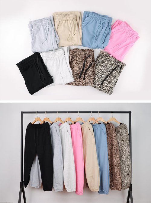 Anoumcy Barrel Sweatpants Women Casual Drawstring Joggers 2026 Fall Winter Comfy Cotton Barrel Pants Trousers with Pockets Black M