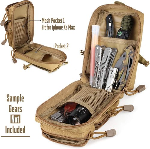 LIVANS Tactical Molle Utility Pouch - EDC Tool Holder with Mini Design for Medical Gear | Compact Waist Pack
