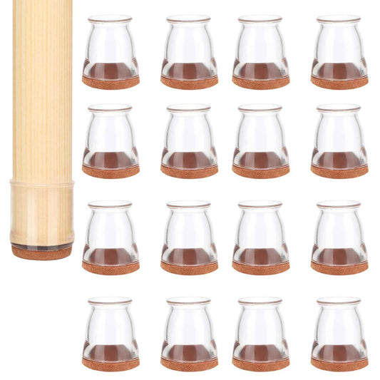 CHUNZEXI 36 Pack Extra Small Chair Leg Floor Protectors for Hardwood Floors, Silicone Felt Covers Pads Caps, Protect Wood Furniture Feet Floors Noise Reduce and Scratch (Universal X-Small & Clear)